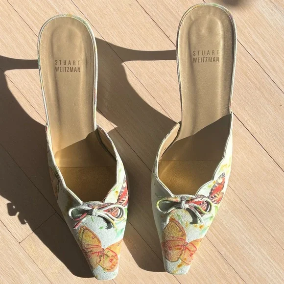 EUC Stuart Weitzman Butterfly 🦋 Mules Size 10 - Picture 6 of 8